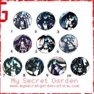 Black Rock Shooter ブラック☆ロックシューター Anime Pinback Button Badge Set 1a or 1b ( or Hair Ties / 4.4 cm Badge / Magnet / Keychain Set )